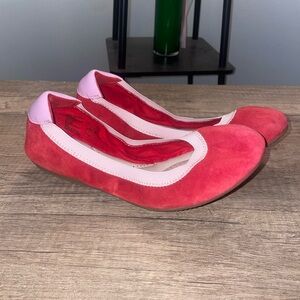Lands' End Red and Pink Ballet Flats